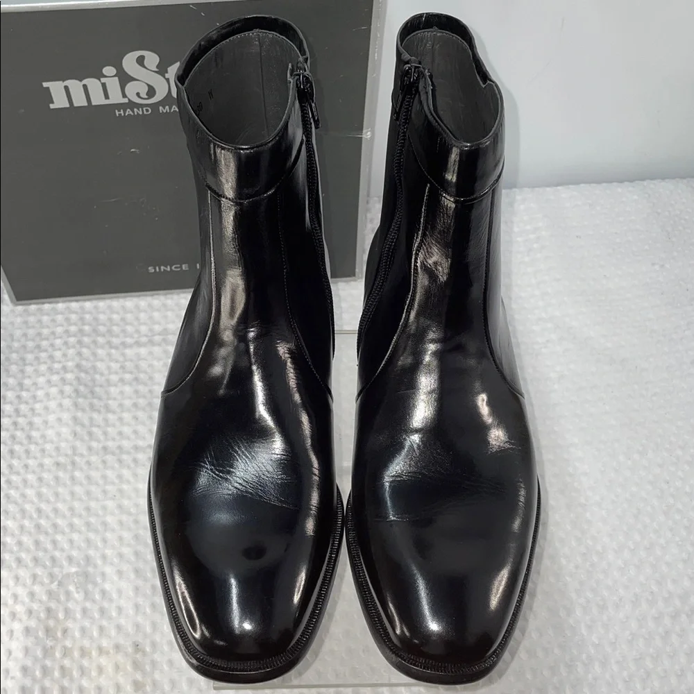 MISTER HAND MADE CLUB CUBANO LEATHER SIDE ZIP BOOTS FTL-02-160